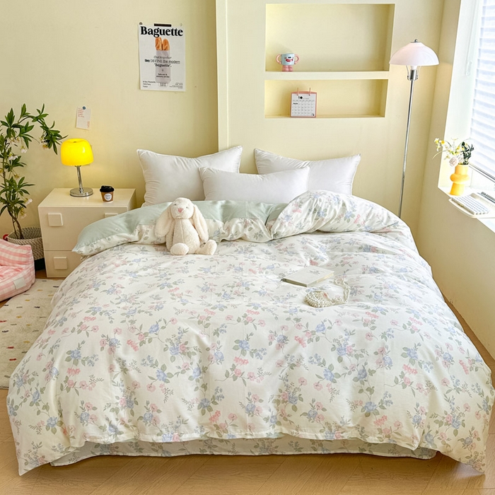 91家纺网 家纺一手货源 找家纺 绵庭家纺 2025新款秋季全棉印花单品被套 希薇