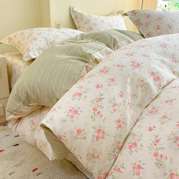 绵庭家纺 2025新款秋季全棉印花单品被套 小清欢