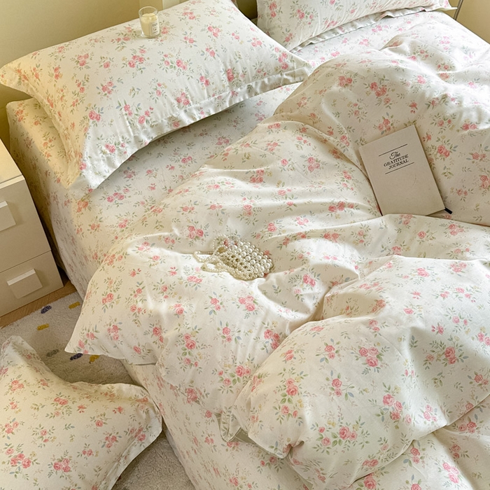 91家纺网 家纺一手货源 找家纺 绵庭家纺 2025新款秋季全棉印花单品被套 小清欢