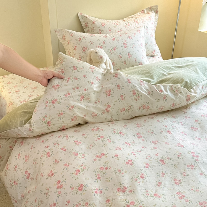 91家纺网 家纺一手货源 找家纺 绵庭家纺 2025新款秋季全棉印花单品被套 小清欢