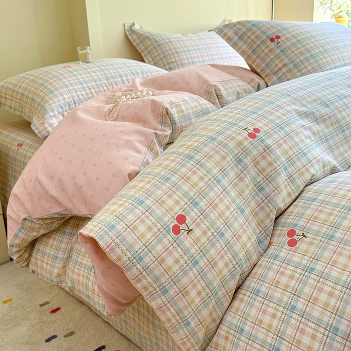 绵庭家纺 2025新款秋季全棉印花单品被套 樱桃计划