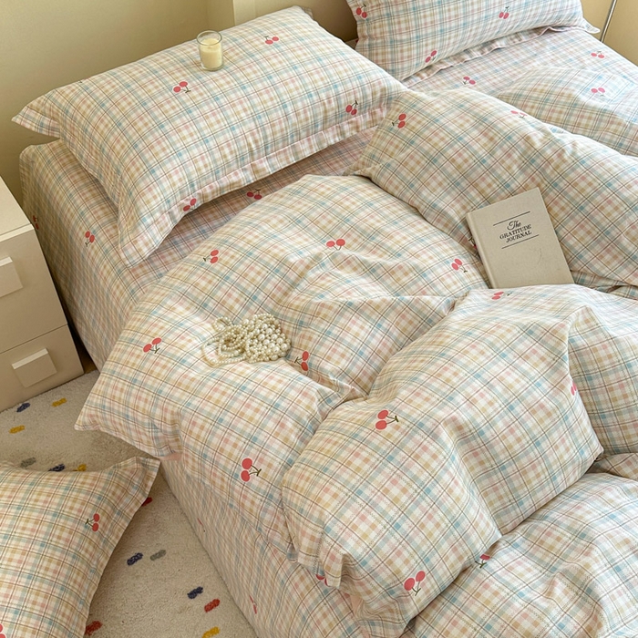 91家纺网 家纺一手货源 找家纺 绵庭家纺 2025新款秋季全棉印花单品被套 樱桃计划