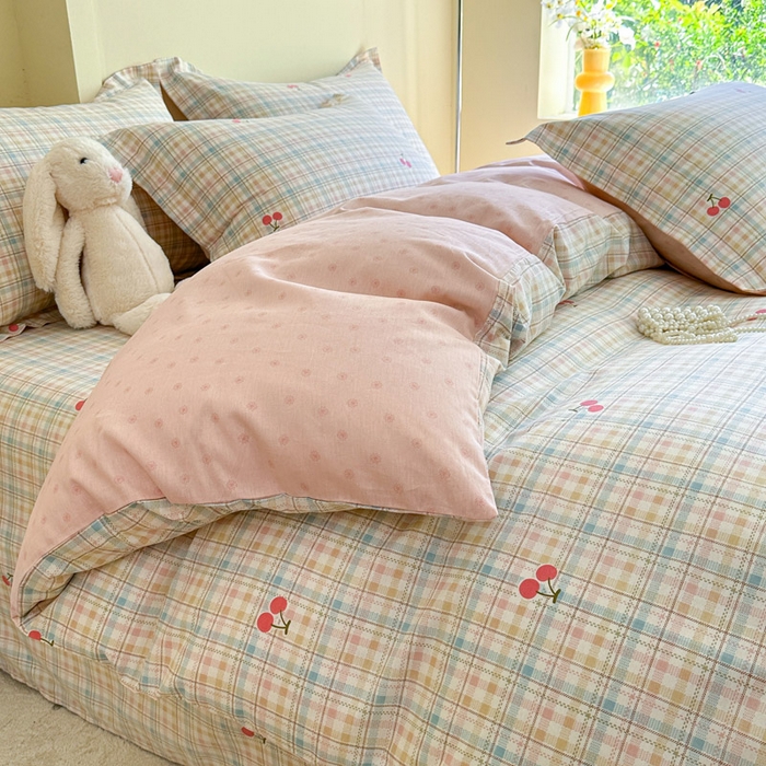 91家纺网 家纺一手货源 找家纺 绵庭家纺 2025新款秋季全棉印花单品被套 樱桃计划