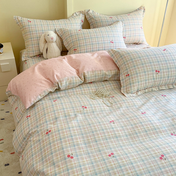 91家纺网 家纺一手货源 找家纺 绵庭家纺 2025新款秋季全棉印花单品被套 樱桃计划