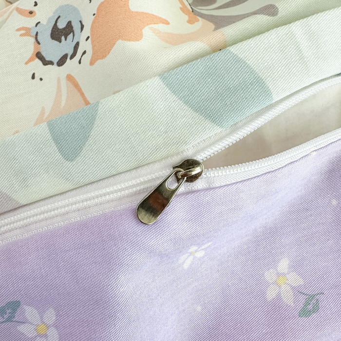 91家纺网 家纺一手货源 找家纺 绵庭家纺 2025新款秋季全棉印花单品被套 幽兰花梦兰