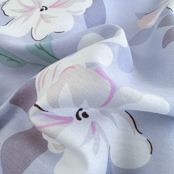 91家纺网 家纺一手货源 找家纺 绵庭家纺 2025新款秋季全棉印花单品被套 幽兰花梦紫