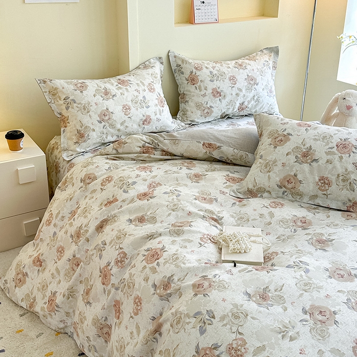 91家纺网 家纺一手货源 找家纺 绵庭家纺 2025新款秋季全棉印花单品被套 真礼