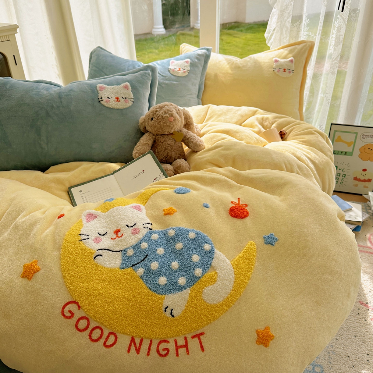 91家纺网 家纺一手货源 找家纺 （总）梵克保罗 2025新款A类牛奶绒毛巾绣四件套（包含买家秀）