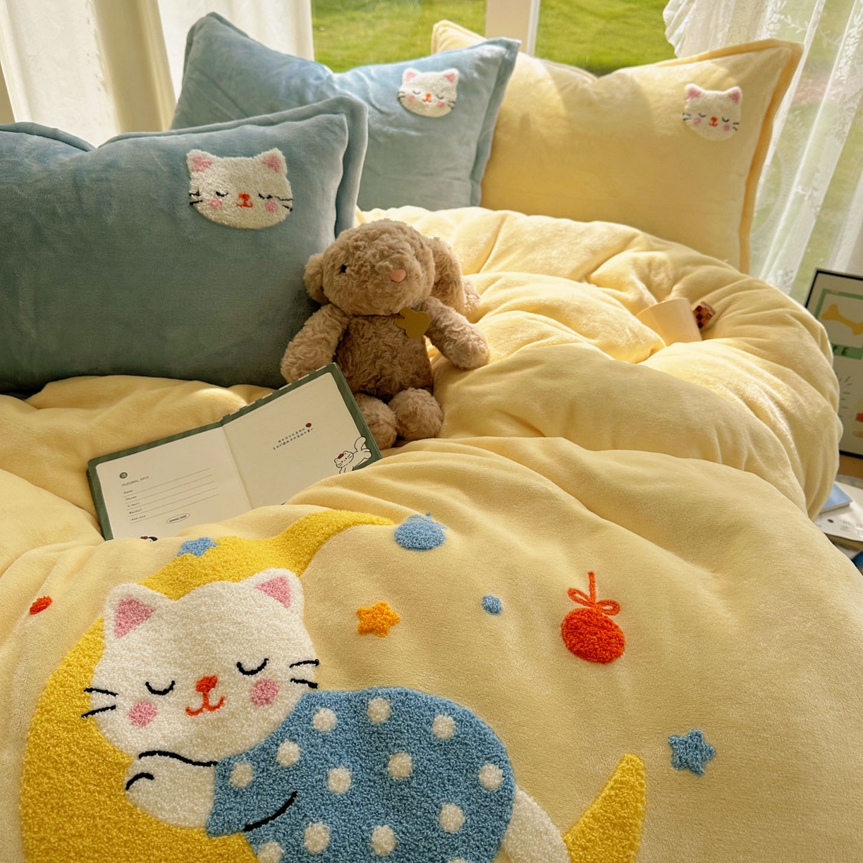 91家纺网 家纺一手货源 找家纺 （总）梵克保罗 2025新款A类牛奶绒毛巾绣四件套（包含买家秀）