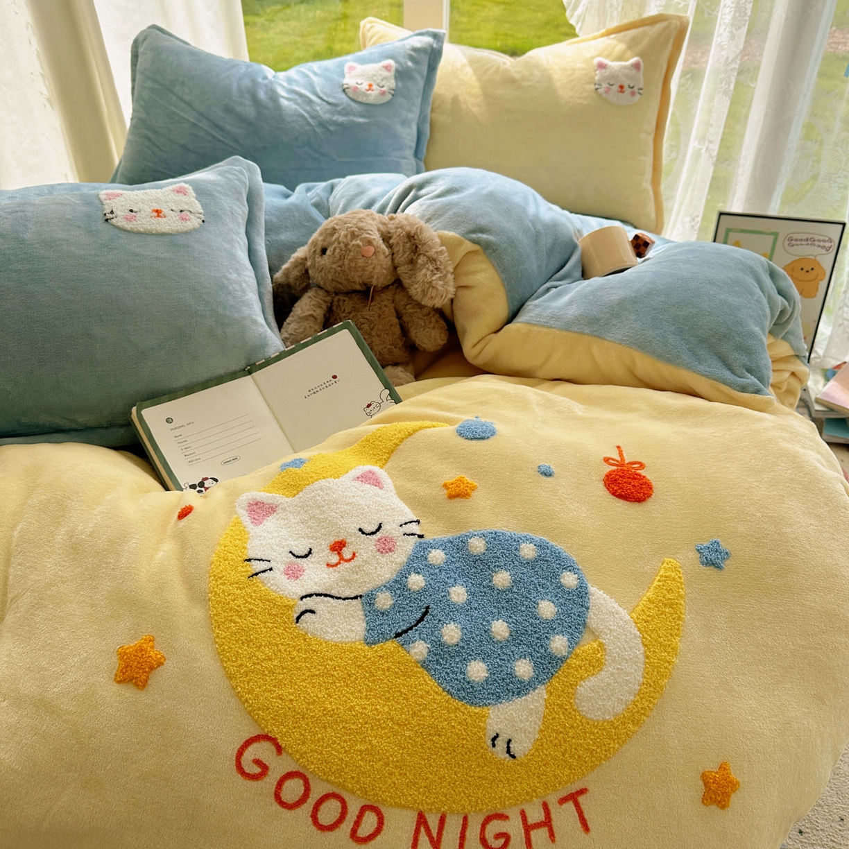 91家纺网 家纺一手货源 找家纺 （总）梵克保罗 2025新款A类牛奶绒毛巾绣四件套（包含买家秀）