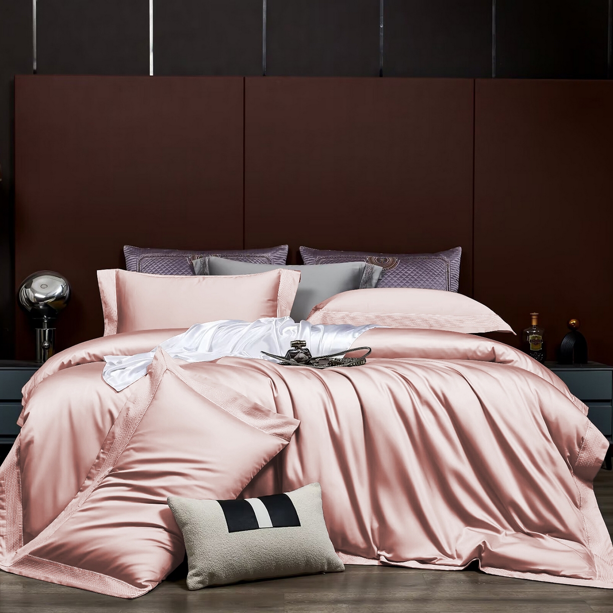 91家纺网 家纺一手货源 找家纺 玖玖爱家纺 2025新款亲肤柔软新疆长绒棉四件套-罗斯 罗斯-趣味粉