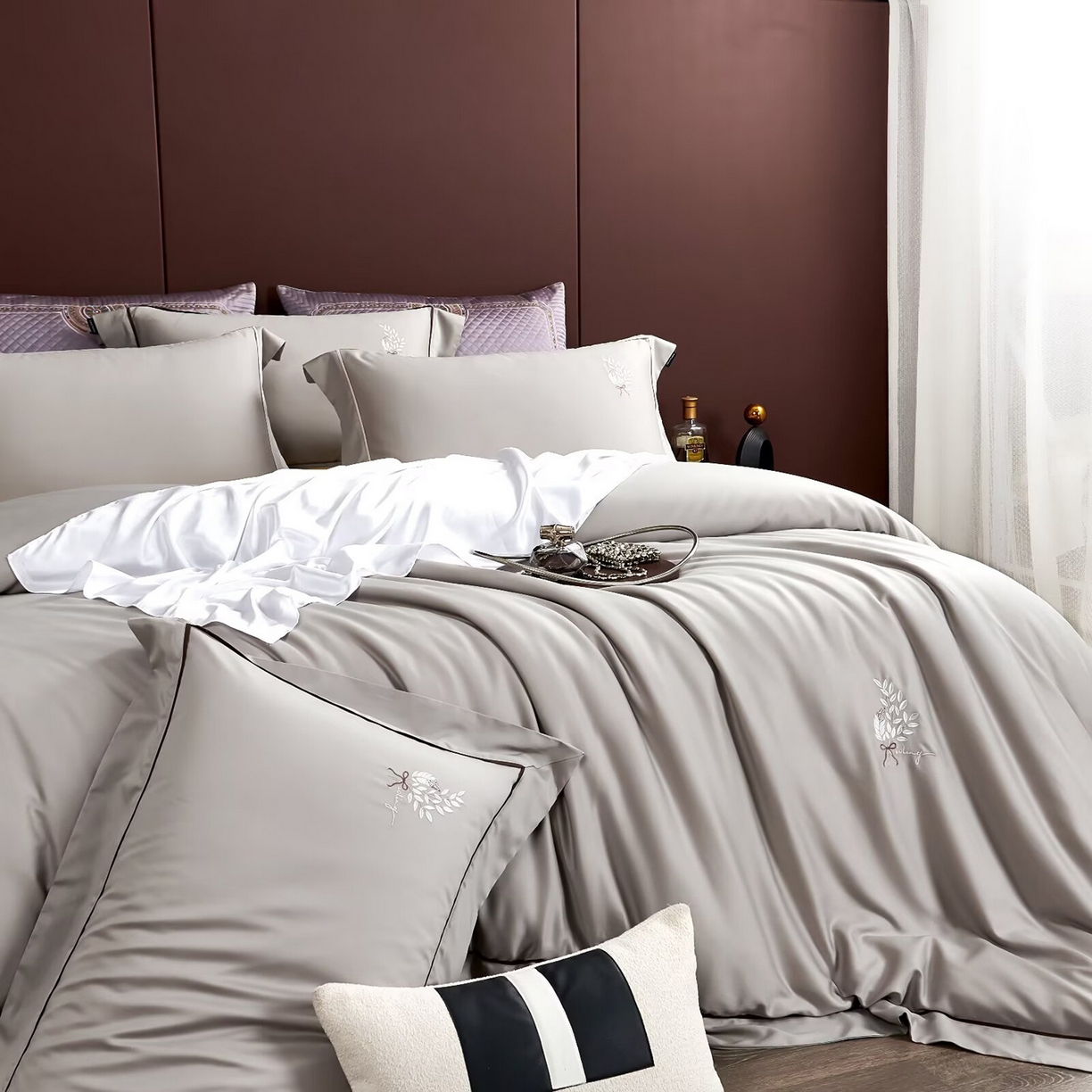 91家纺网 家纺一手货源 找家纺 （总）玖玖爱家纺 2025新款天丝棉磨毛四件套-安雅