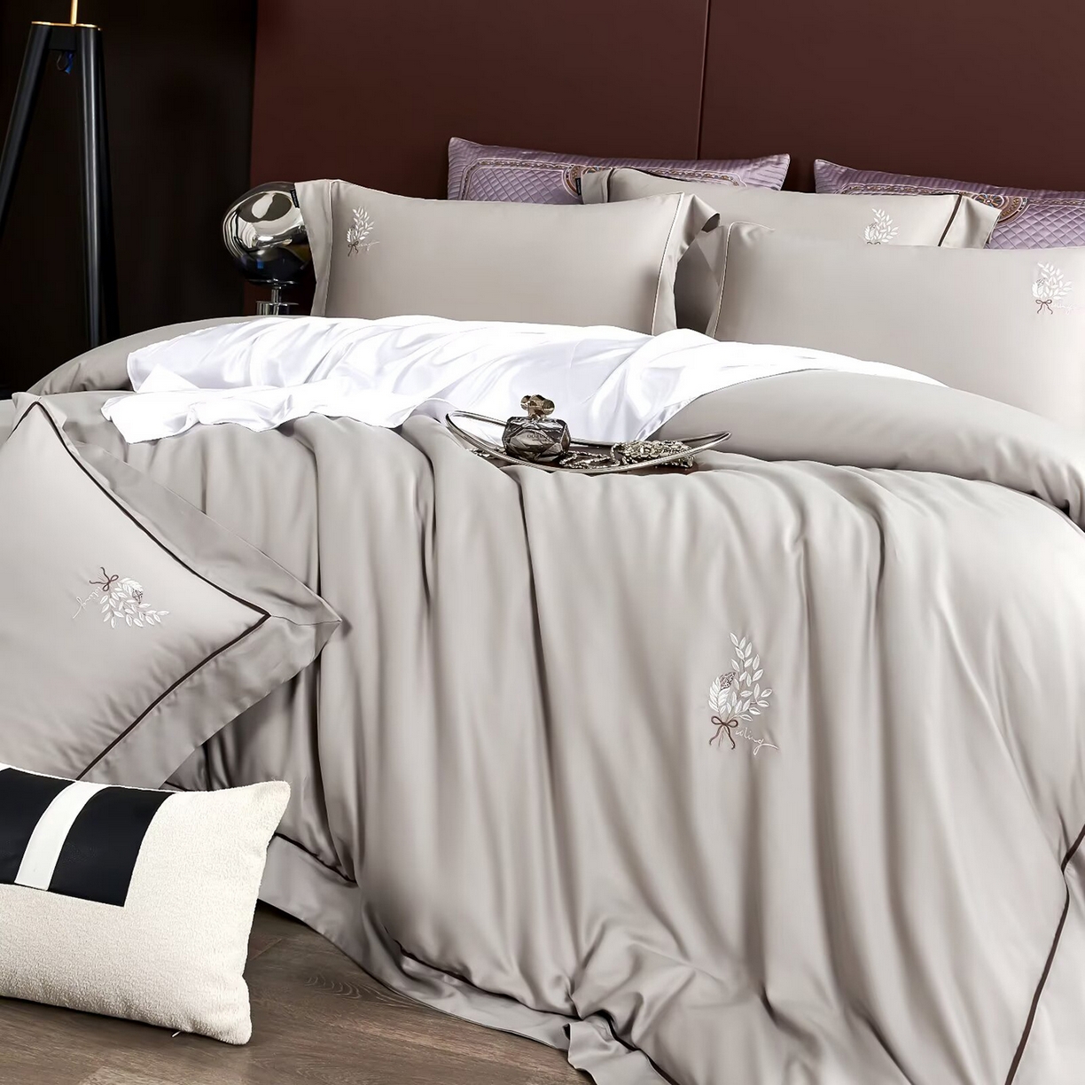 91家纺网 家纺一手货源 找家纺 （总）玖玖爱家纺 2025新款天丝棉磨毛四件套-安雅