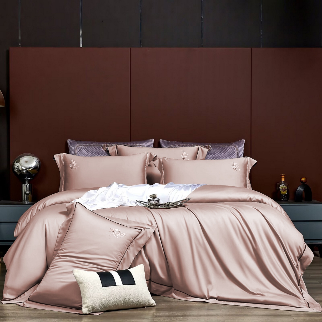 91家纺网 家纺一手货源 找家纺 （总）玖玖爱家纺 2025新款天丝棉磨毛四件套-安雅