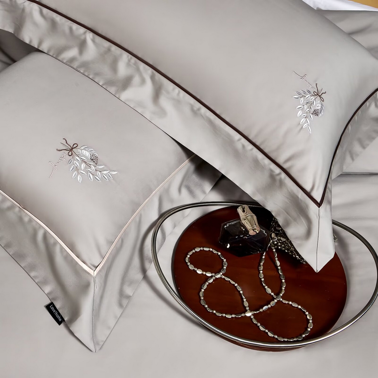 91家纺网 家纺一手货源 找家纺 玖玖爱家纺 2025新款天丝棉磨毛四件套-安雅 安雅-尚雅灰