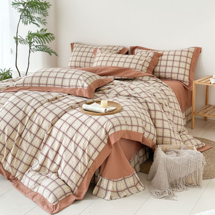 91家纺网 家纺一手货源 找家纺 （总）雨田家纺 2025新款A类汉麻双层纱四件套