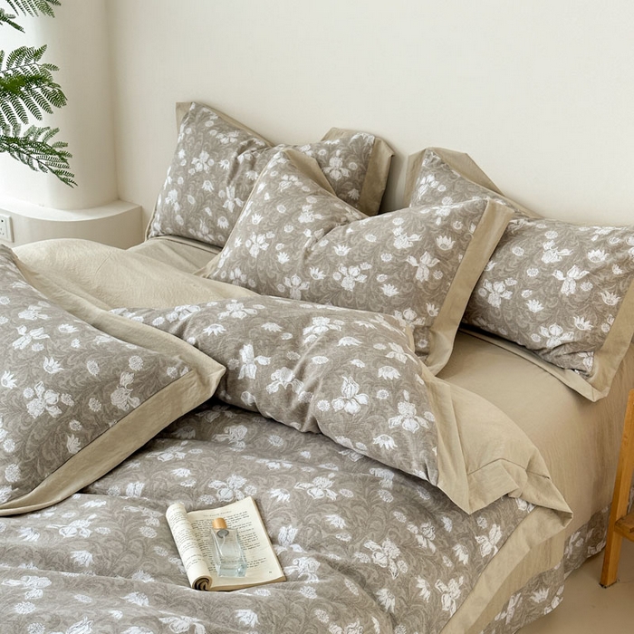 雨田家纺 2025新款A类汉麻双层纱四件套 轻语