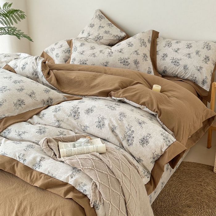 91家纺网 家纺一手货源 找家纺 雨田家纺 2025新款A类汉麻双层纱四件套 维奥