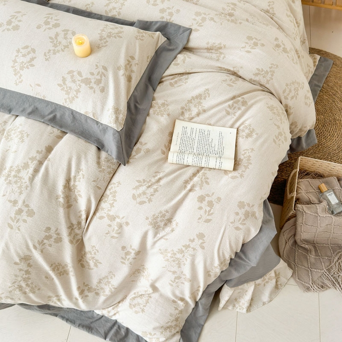 91家纺网 家纺一手货源 找家纺 雨田家纺 2025新款A类汉麻双层纱四件套 青春年华