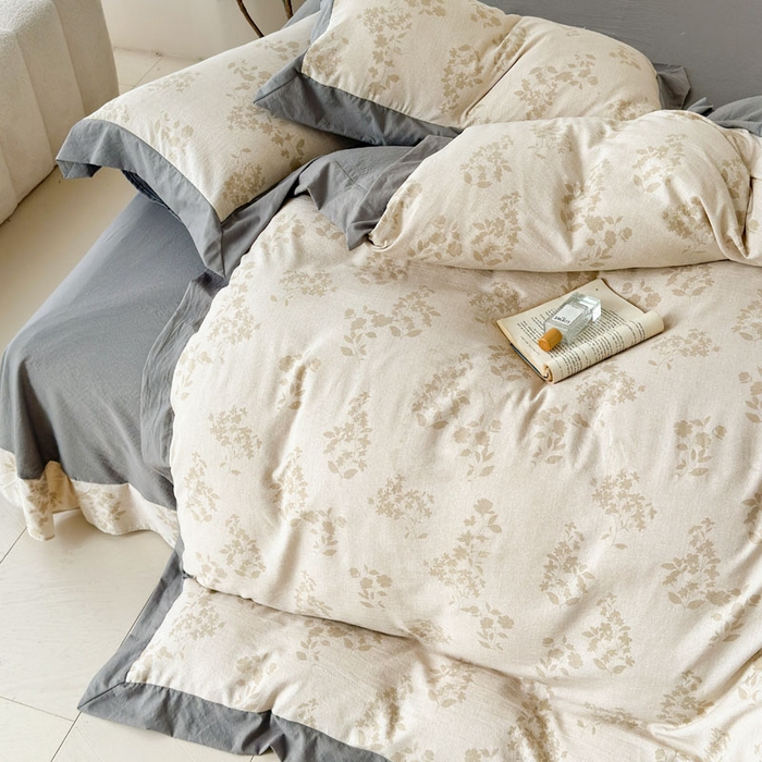 91家纺网 家纺一手货源 找家纺 雨田家纺 2025新款A类汉麻双层纱四件套 青春年华