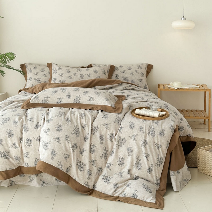 91家纺网 家纺一手货源 找家纺 雨田家纺 2025新款A类汉麻双层纱四件套 维奥