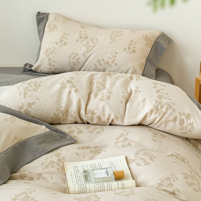 91家纺网 家纺一手货源 找家纺 雨田家纺 2025新款A类汉麻双层纱四件套 青春年华