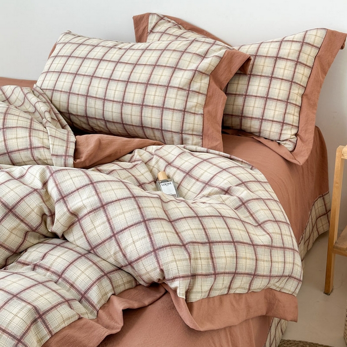 91家纺网 家纺一手货源 找家纺 雨田家纺 2025新款A类汉麻双层纱四件套 初春