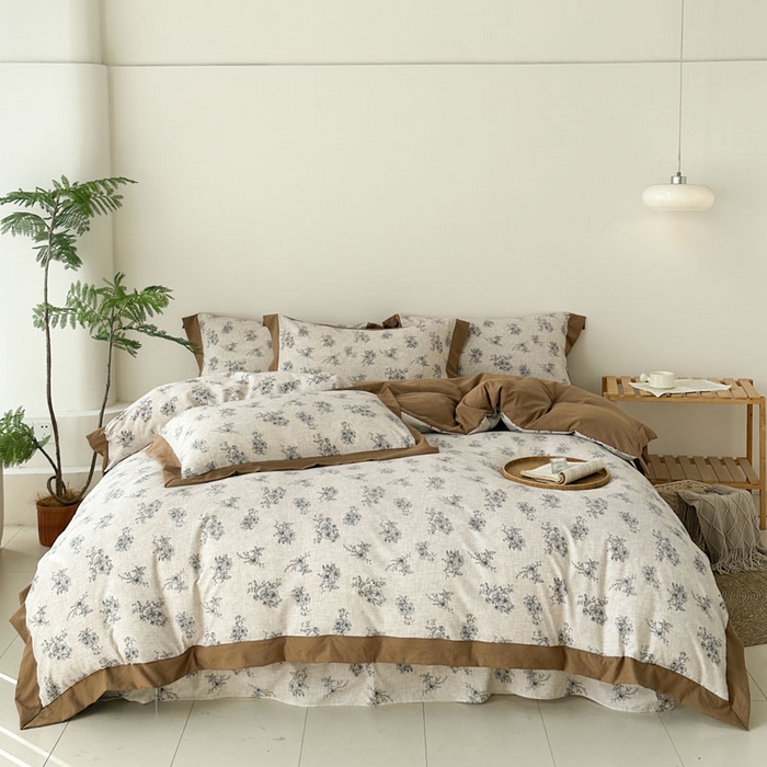 91家纺网 家纺一手货源 找家纺 雨田家纺 2025新款A类汉麻双层纱四件套 维奥