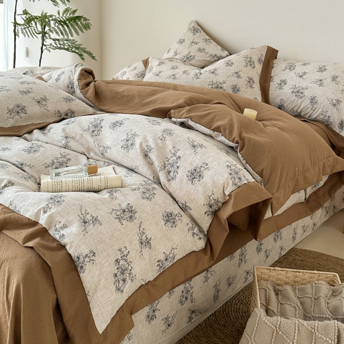 91家纺网 家纺一手货源 找家纺 雨田家纺 2025新款A类汉麻双层纱四件套 维奥