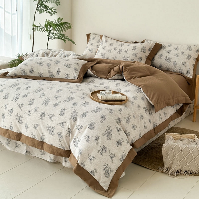 91家纺网 家纺一手货源 找家纺 雨田家纺 2025新款A类汉麻双层纱四件套 维奥