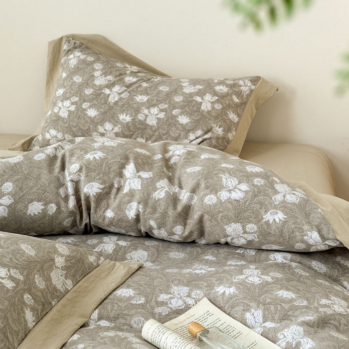 91家纺网 家纺一手货源 找家纺 雨田家纺 2025新款A类汉麻双层纱四件套 轻语