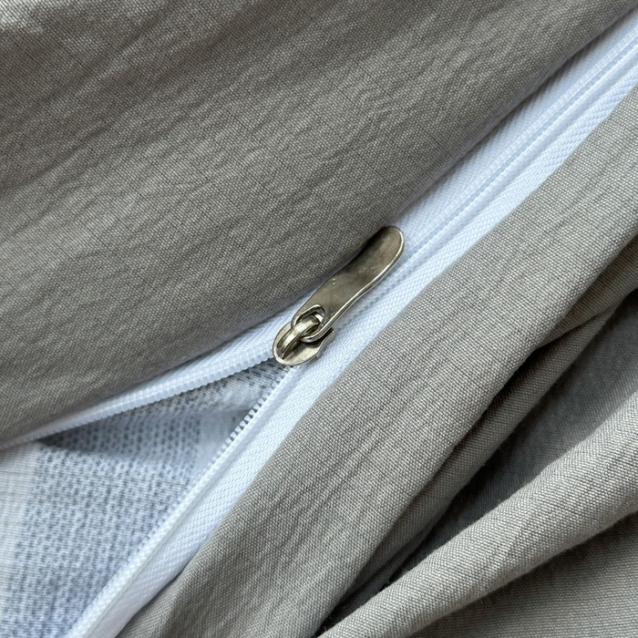 91家纺网 家纺一手货源 找家纺 雨田家纺 2025新款A类汉麻双层纱四件套 快乐时光