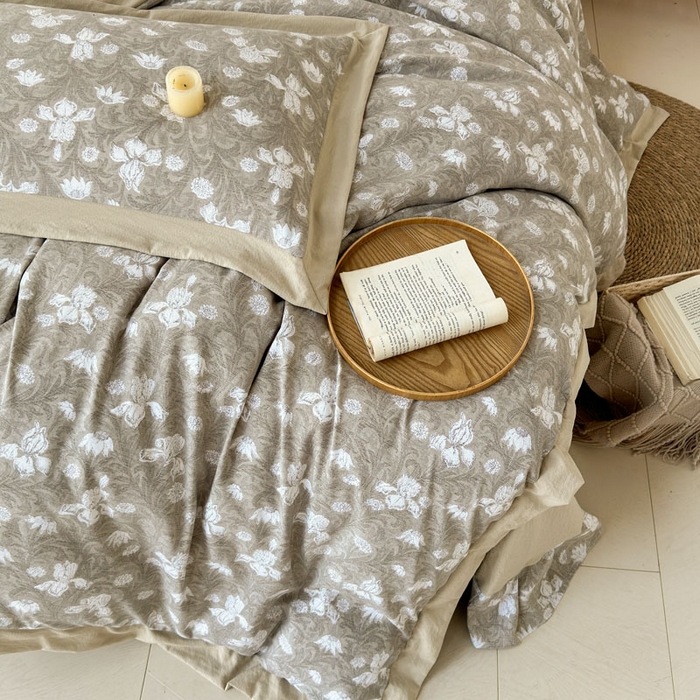 91家纺网 家纺一手货源 找家纺 雨田家纺 2025新款A类汉麻双层纱四件套 轻语