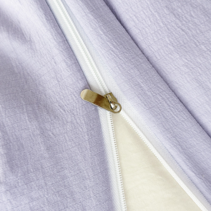 91家纺网 家纺一手货源 找家纺 雨田家纺 2025新款A类汉麻双层纱四件套 紫郁