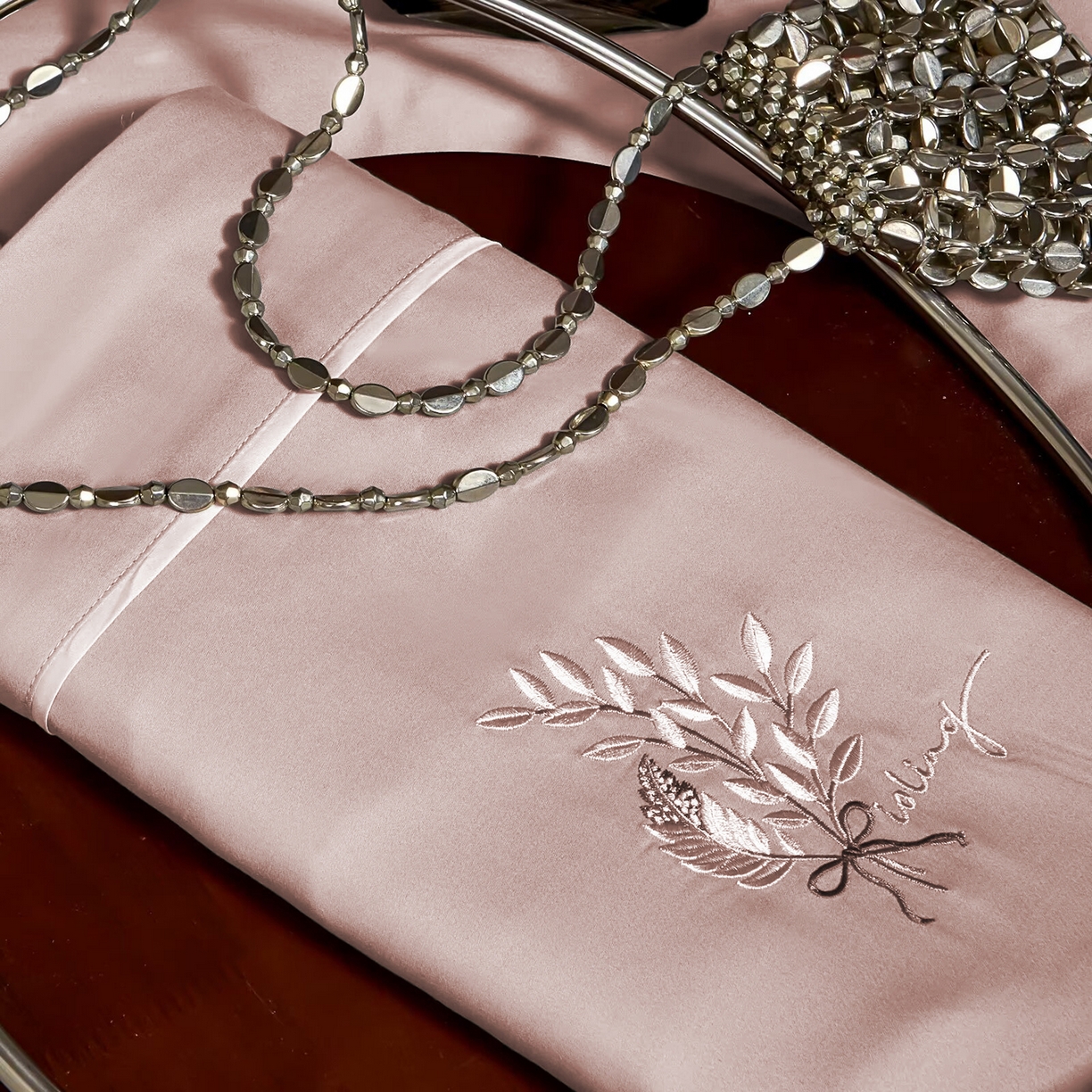 91家纺网 家纺一手货源 找家纺 玖玖爱家纺 2025新款天丝棉磨毛四件套-安雅 安雅-烟粉