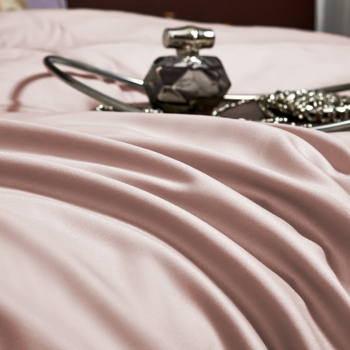 91家纺网 家纺一手货源 找家纺 玖玖爱家纺 2025新款天丝棉磨毛四件套-安雅 安雅-烟粉