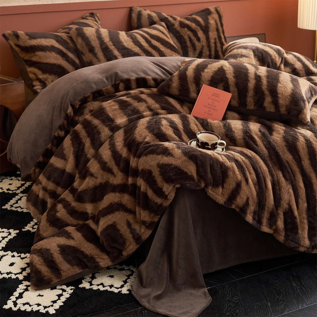 91家纺网 家纺一手货源 找家纺 （总）金鹰 2025新款暖肤兔毛绒四件套牛奶绒四件套