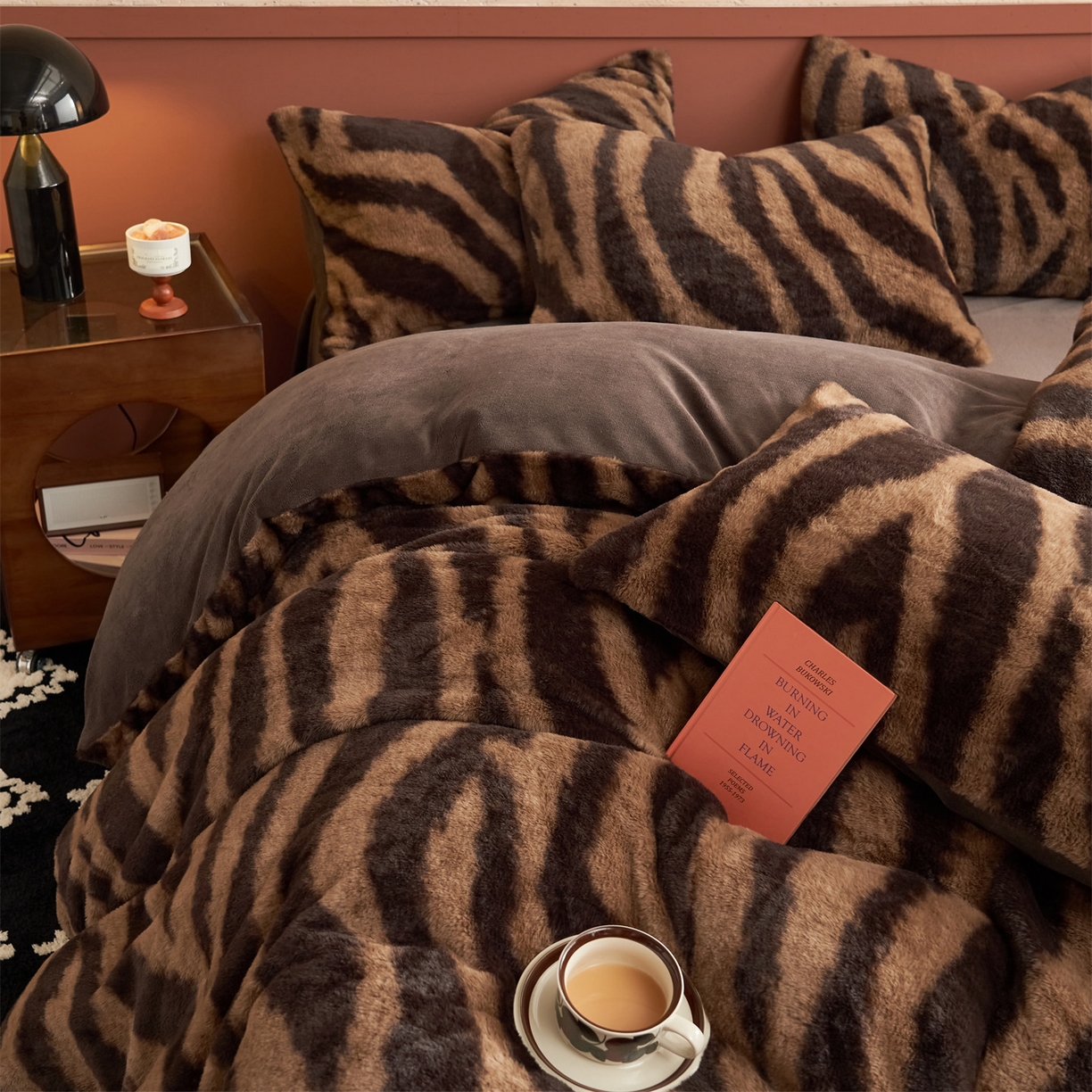 91家纺网 家纺一手货源 找家纺 （总）金鹰 2025新款暖肤兔毛绒四件套牛奶绒四件套