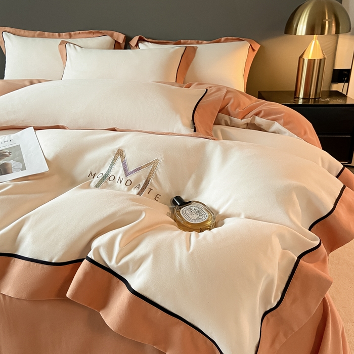 91家纺网 家纺一手货源 找家纺 （总）遇见家居生活馆 2025新款亲肤棉磨毛刺绣四件套（控价：标准128，加大138）