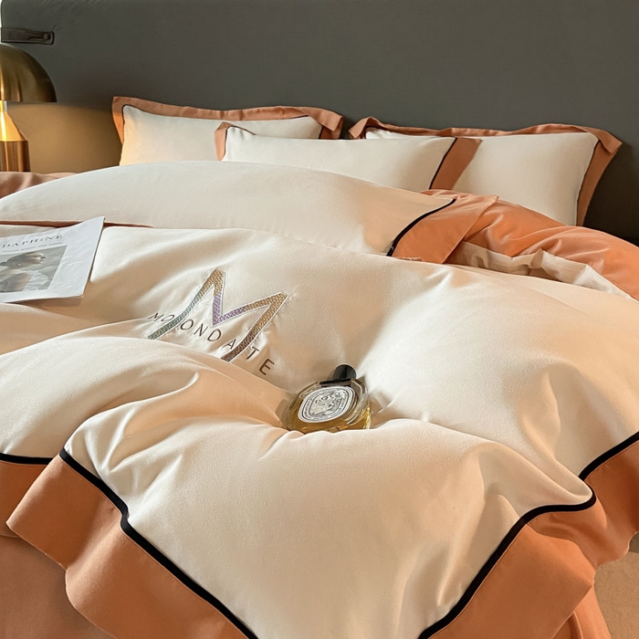 91家纺网 家纺一手货源 找家纺 （总）遇见家居生活馆 2025新款亲肤棉磨毛刺绣四件套（控价：标准128，加大138）