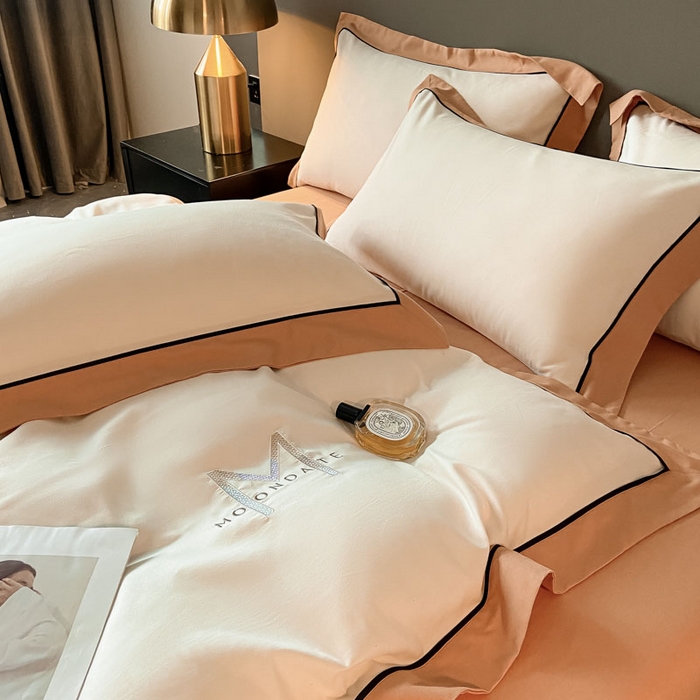 91家纺网 家纺一手货源 找家纺 遇见家居生活馆 2023新款亲肤棉磨毛刺绣四件套 玛利亚-奶昔白