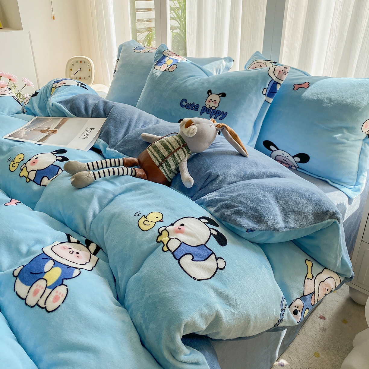 91家纺网 家纺一手货源 找家纺 梵克保罗 2025新款A类高克重牛奶绒印花四件套（包含买家秀） 乐淘淘