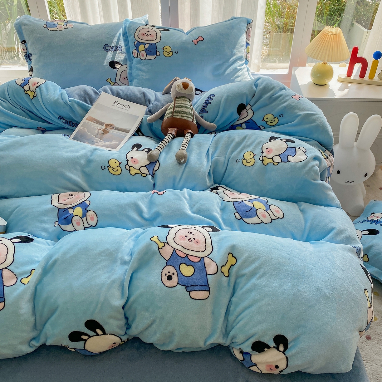 91家纺网 家纺一手货源 找家纺 梵克保罗 2025新款A类高克重牛奶绒印花四件套（包含买家秀） 乐淘淘