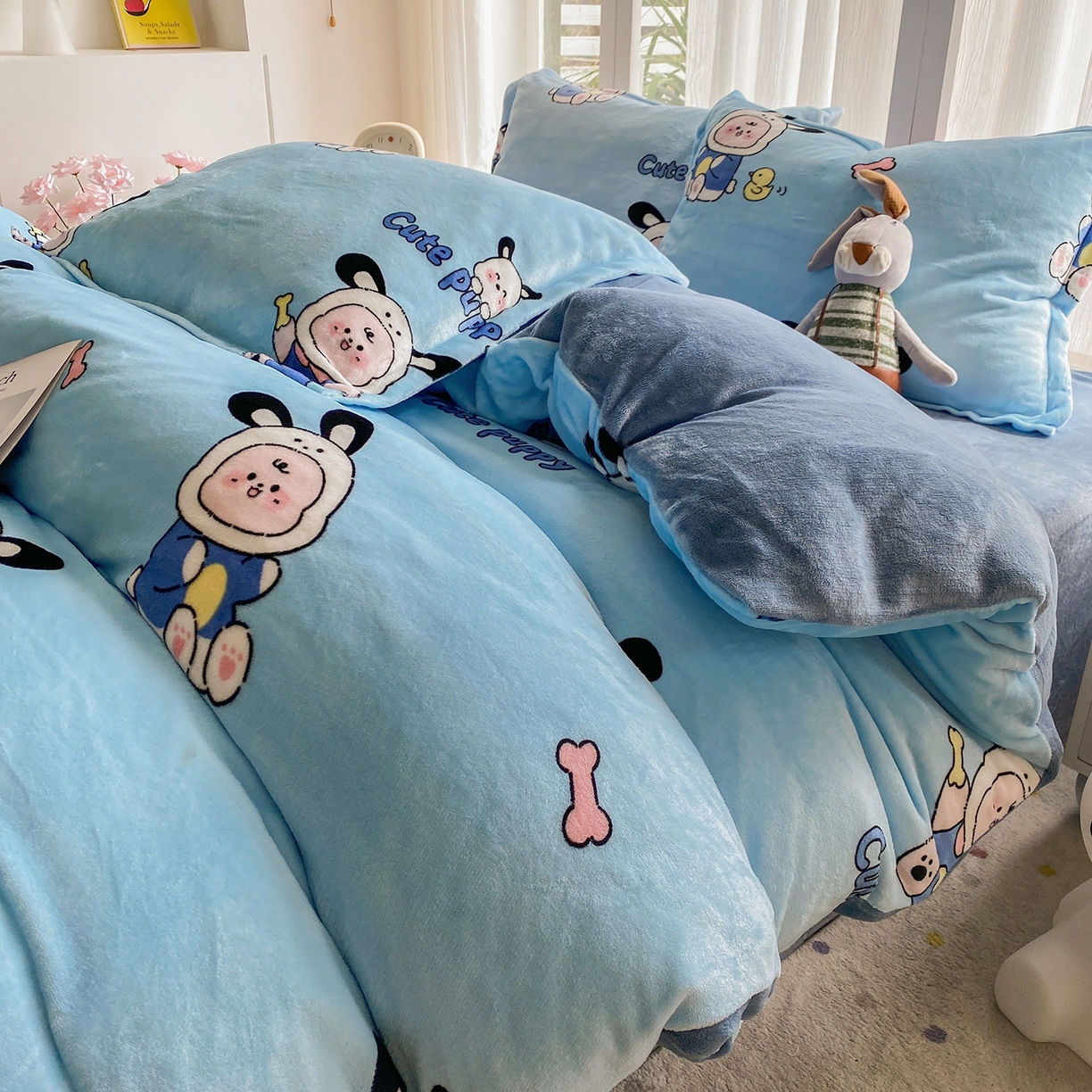 91家纺网 家纺一手货源 找家纺 梵克保罗 2025新款A类高克重牛奶绒印花四件套（包含买家秀） 乐淘淘