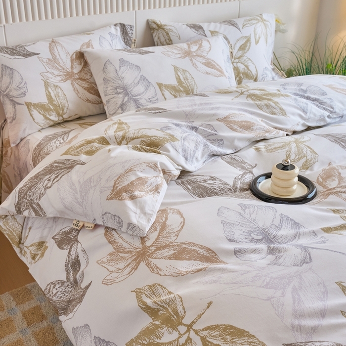 91家纺网 家纺一手货源 找家纺 （总）春皖家纺 2025新款全棉原棉磨毛色织水洗四件套回暖系列-风格二