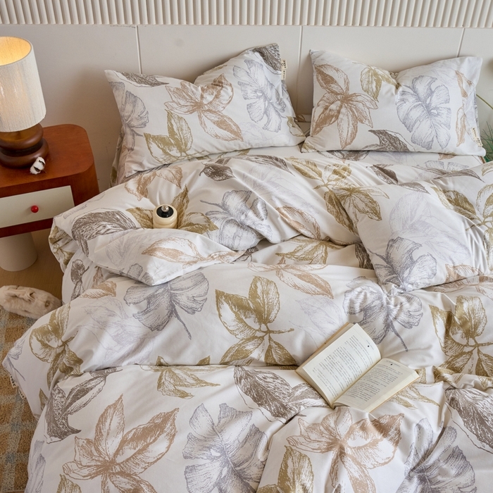 91家纺网 家纺一手货源 找家纺 （总）春皖家纺 2025新款全棉原棉磨毛色织水洗四件套回暖系列-风格二