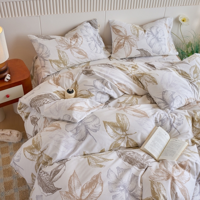 91家纺网 家纺一手货源 找家纺 （总）春皖家纺 2025新款全棉原棉磨毛色织水洗四件套回暖系列-风格二