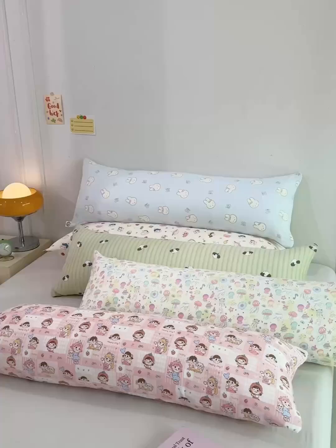 91家纺网 家纺一手货源 找家纺 （总）芯奇想 2025新款全棉双层纱有氧长枕抱枕芯+枕套 双人枕 长腰靠