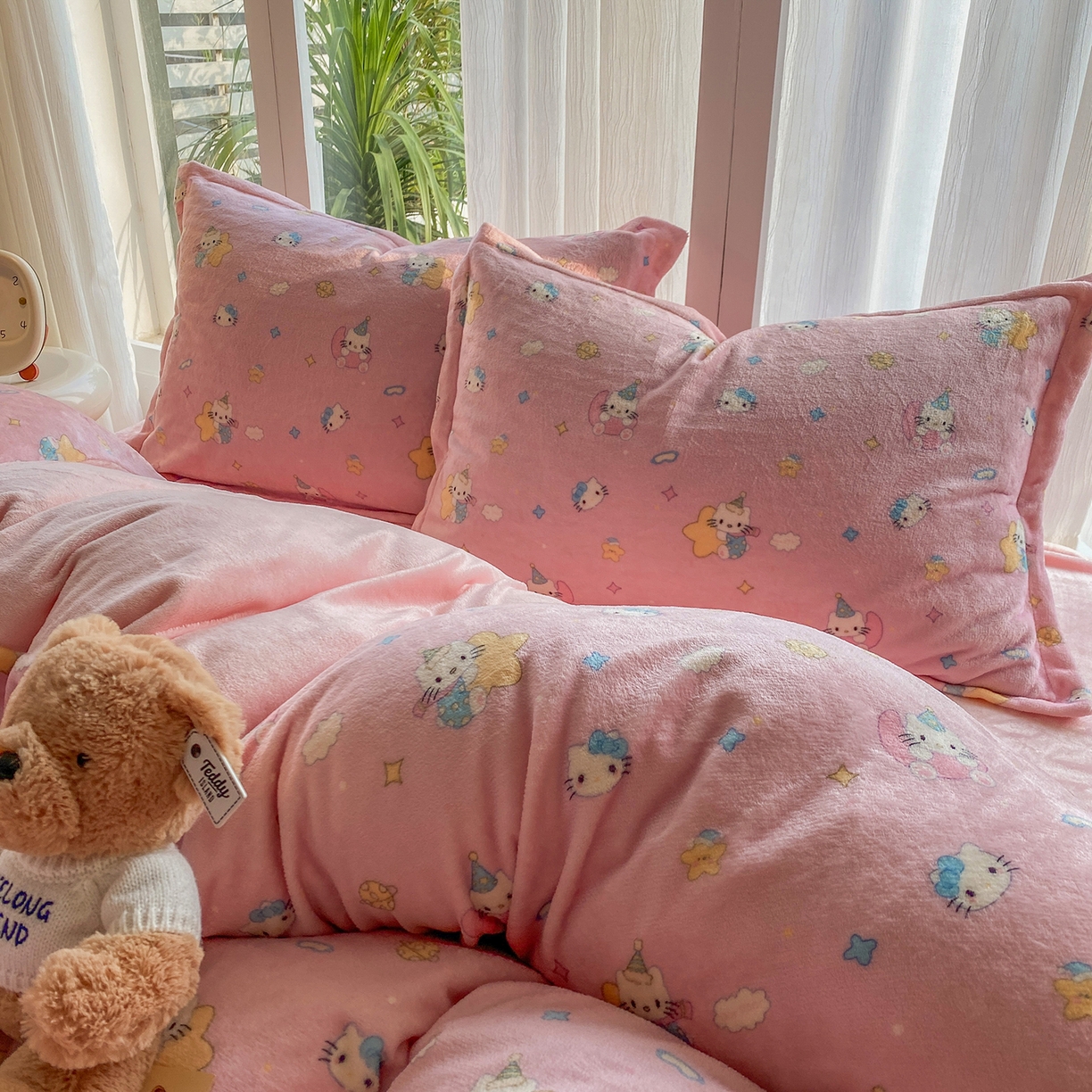 91家纺网 家纺一手货源 找家纺 梵克保罗 2025新款A类高克重牛奶绒印花四件套（包含买家秀） 萌喵