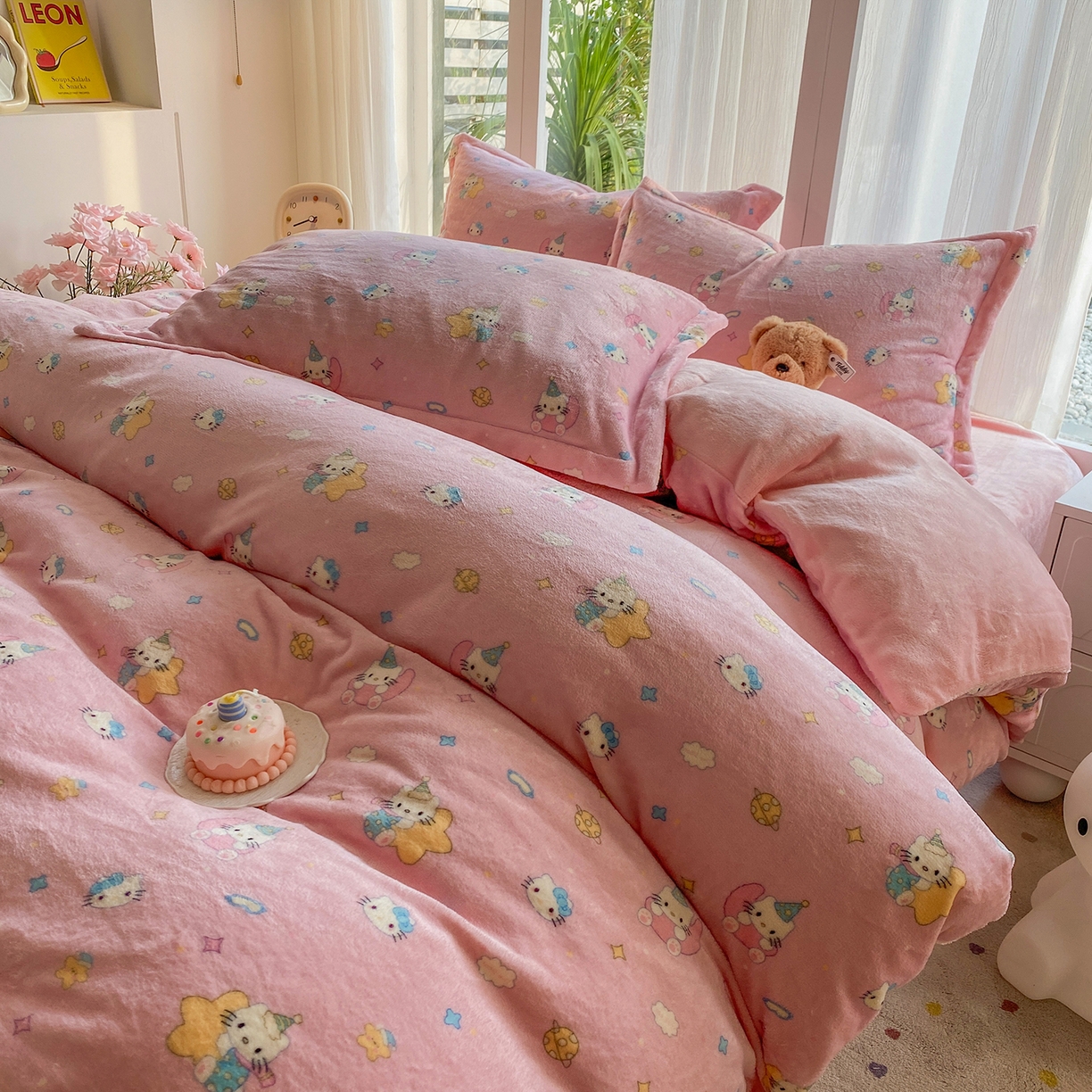 91家纺网 家纺一手货源 找家纺 梵克保罗 2025新款A类高克重牛奶绒印花四件套（包含买家秀） 萌喵